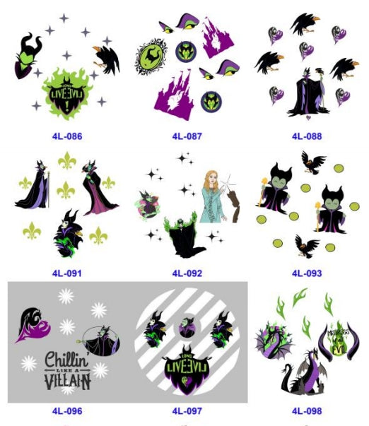 Wholesale 16pcs Black Witch Ghost 16oz Cup Lid Stickers